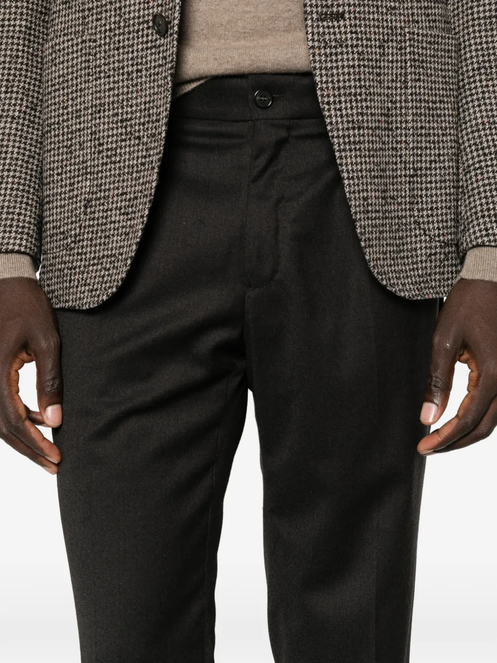 Incotex Pantalon met geplooide tailleband Grijs