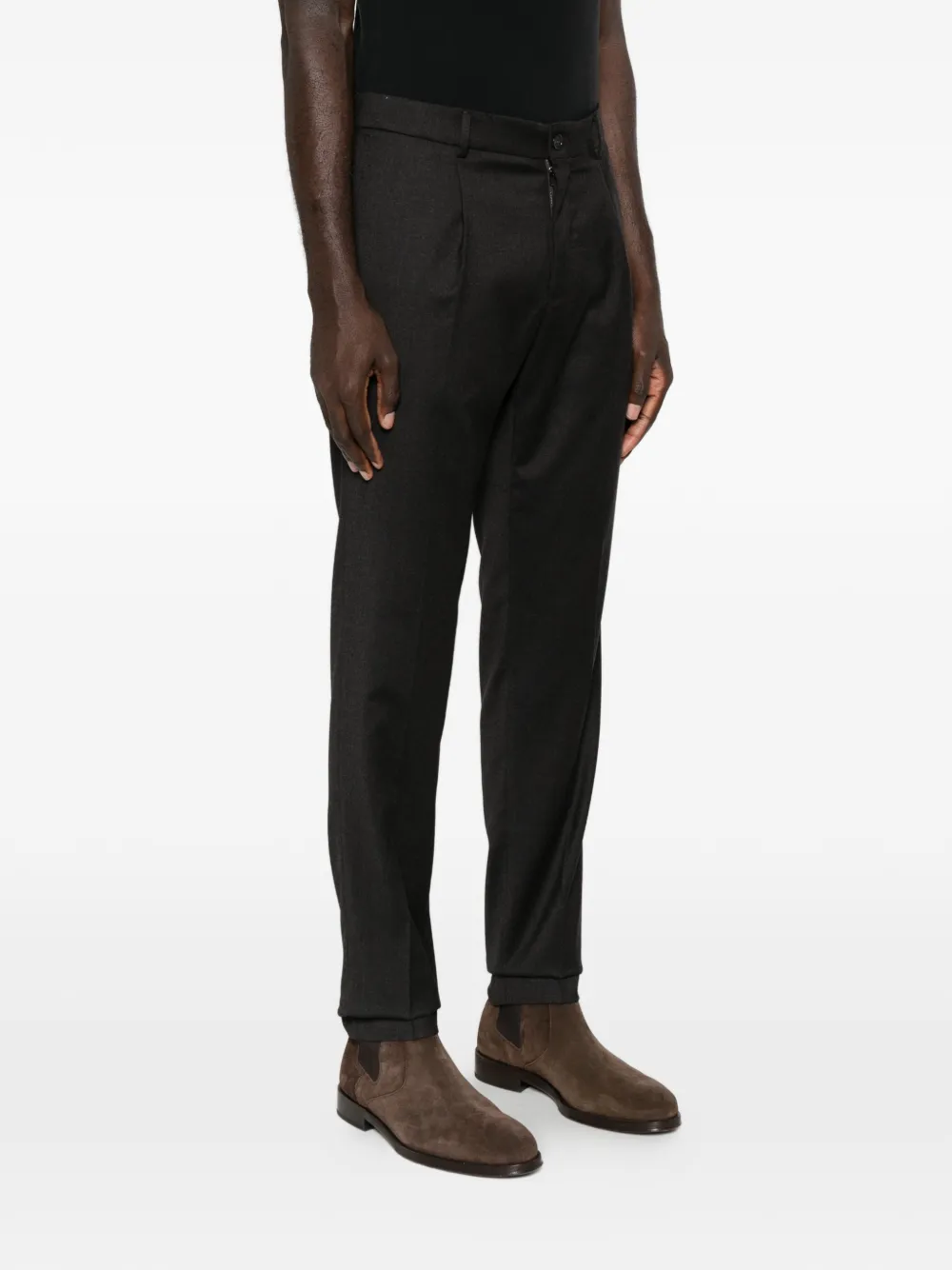 Incotex Pantalon met geplooide tailleband Grijs