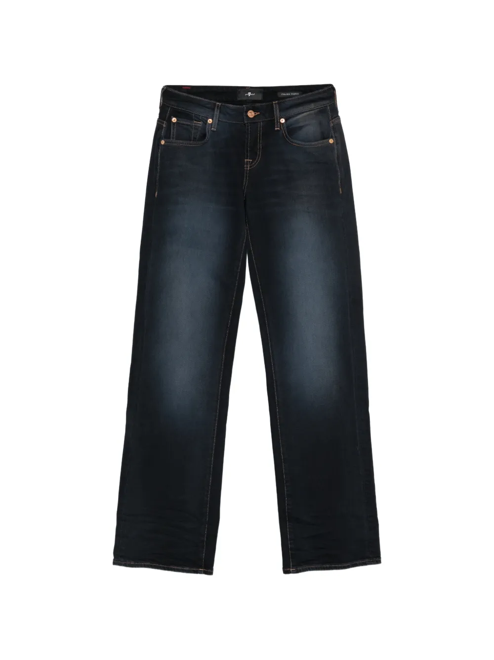7 For All Mankind faded straight-leg jeans - Blu