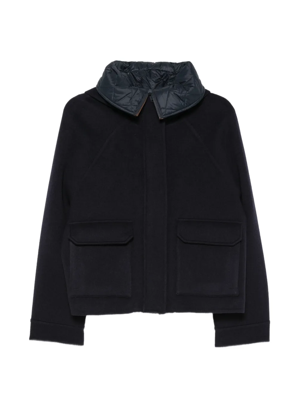 Brunello Cucinelli Jack met capuchon en gewatteerde kraag Blauw