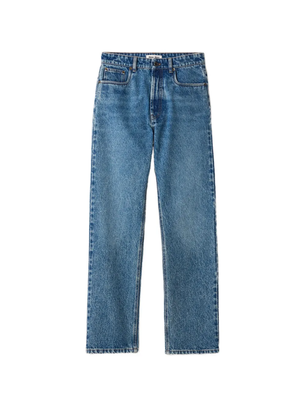 Miu five-pocket denim jeans Blauw