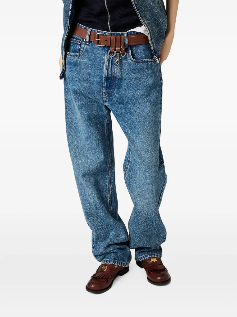 Miu five-pocket denim jeans Blauw