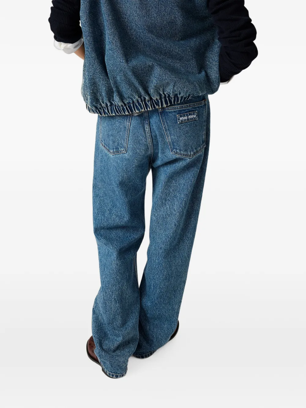 Miu five-pocket denim jeans Blauw