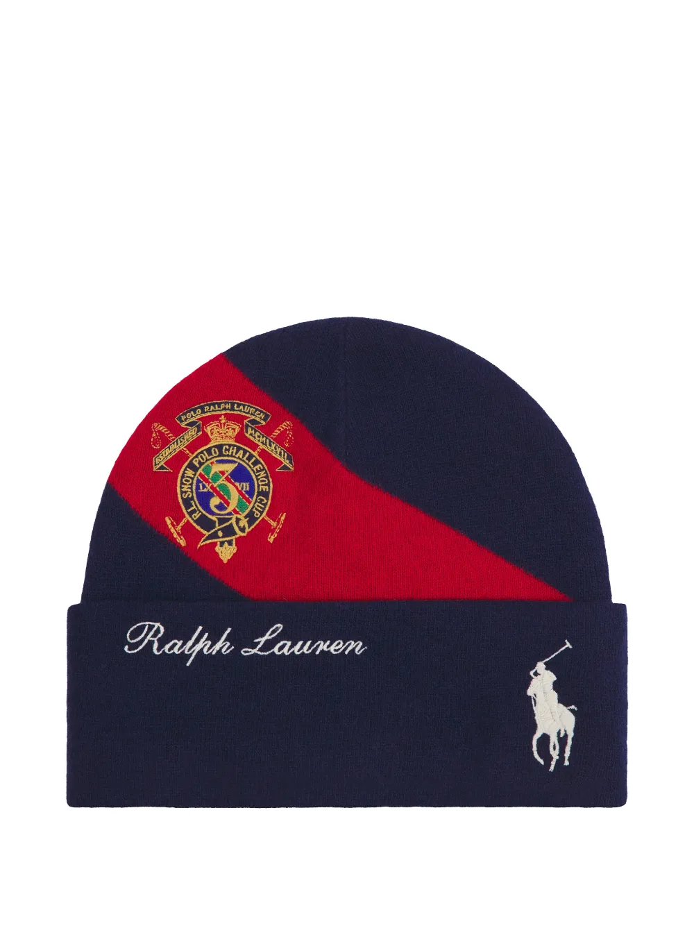 Polo Ralph Lauren Big Pony logo-embroidered beanie hat - Blu