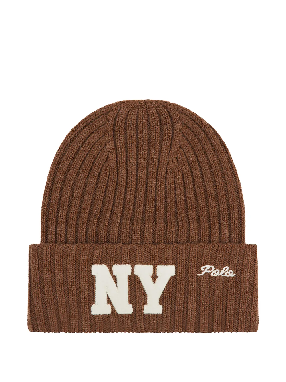 Polo Ralph Lauren NY ribbed beanie - Marrone