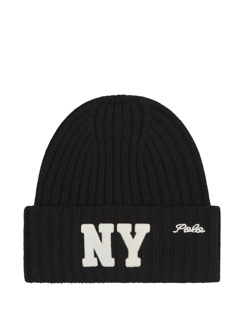 Polo Ralph Lauren NY rib-knit beanie hat - Nero