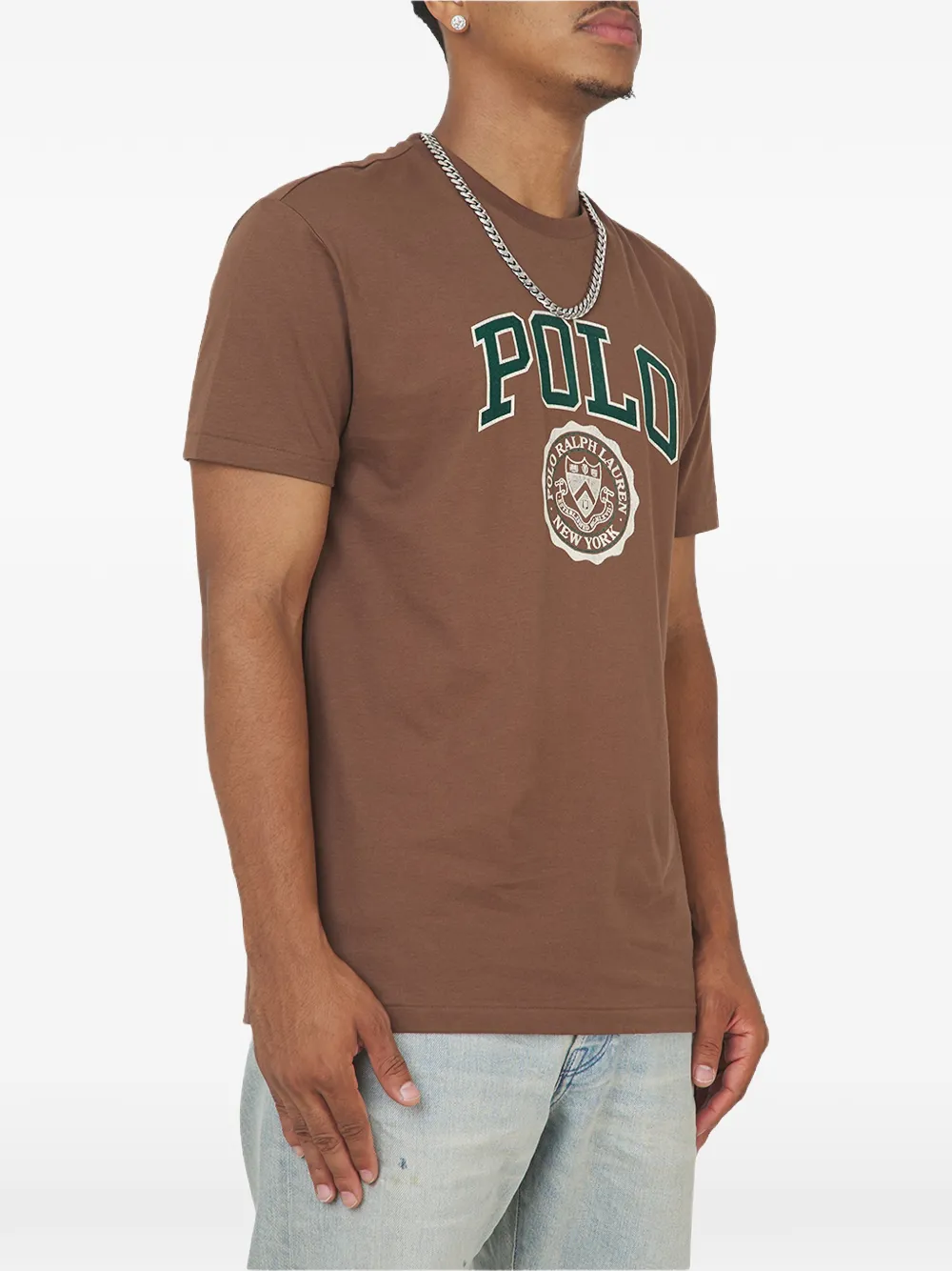 Polo Ralph Lauren Katoenen T-shirt met logoprint Bruin