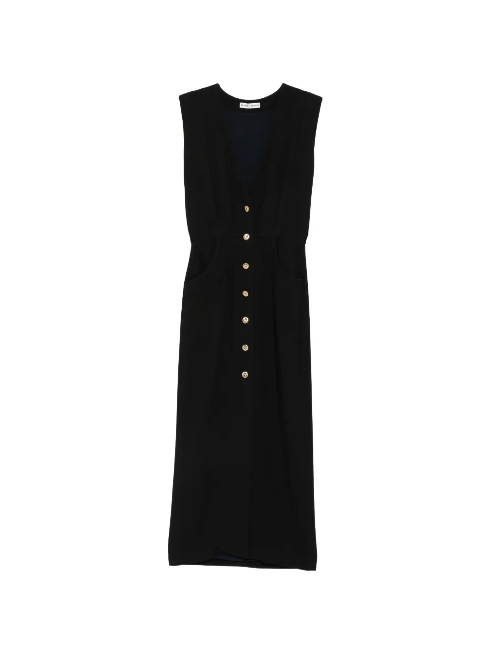 Blazé Milano Luna Friesian button-down maxi dress