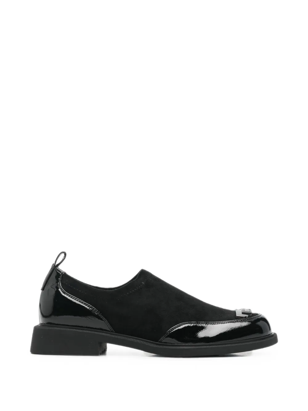 LINDA BAUMANN panelled buckled loafers - Nero