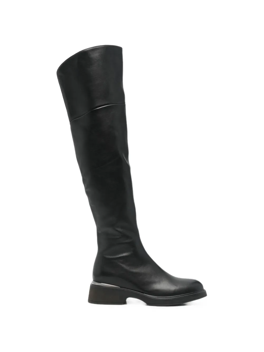Linda Baumann over-the-knee leather boots in Black