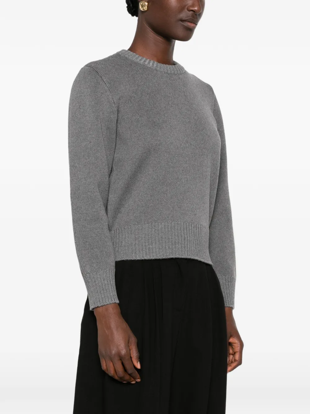 TOTEME ribbed-knit wool sweater Grijs