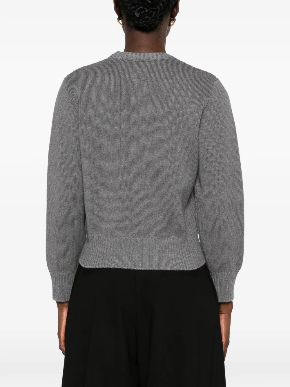 TOTEME ribbed-knit wool sweater Grijs