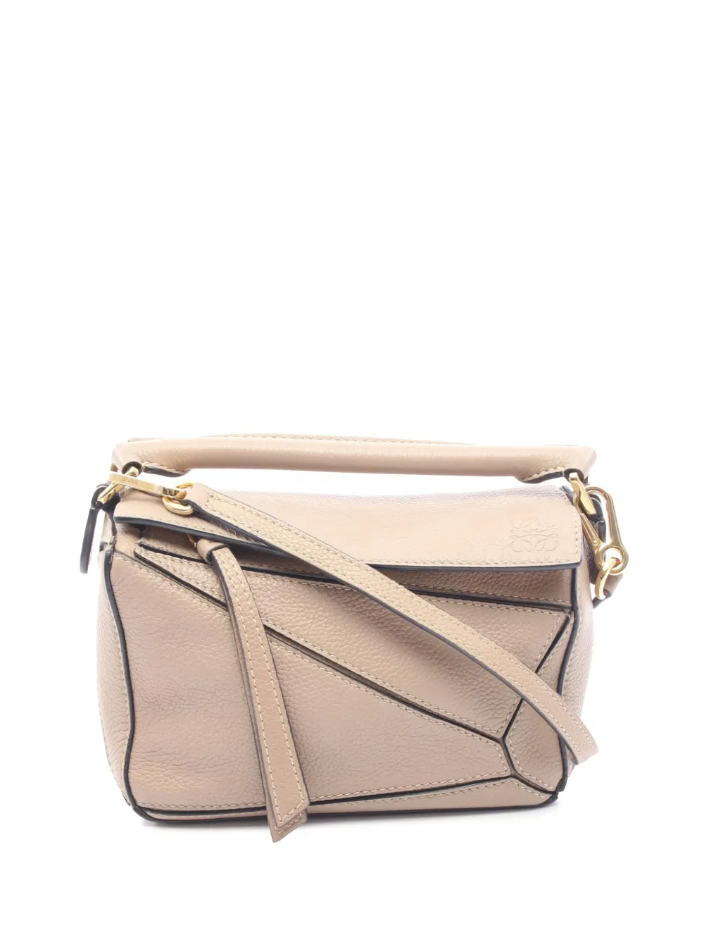 Loewe Pre-Owned 2010-2026 mini Puzzle Edge Satchel-Tasche aus Kalbsleder - Nude