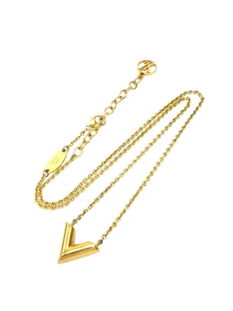 Louis Vuitton Pre-Owned 2021 Gold Plated Essential V Necklace costume necklace