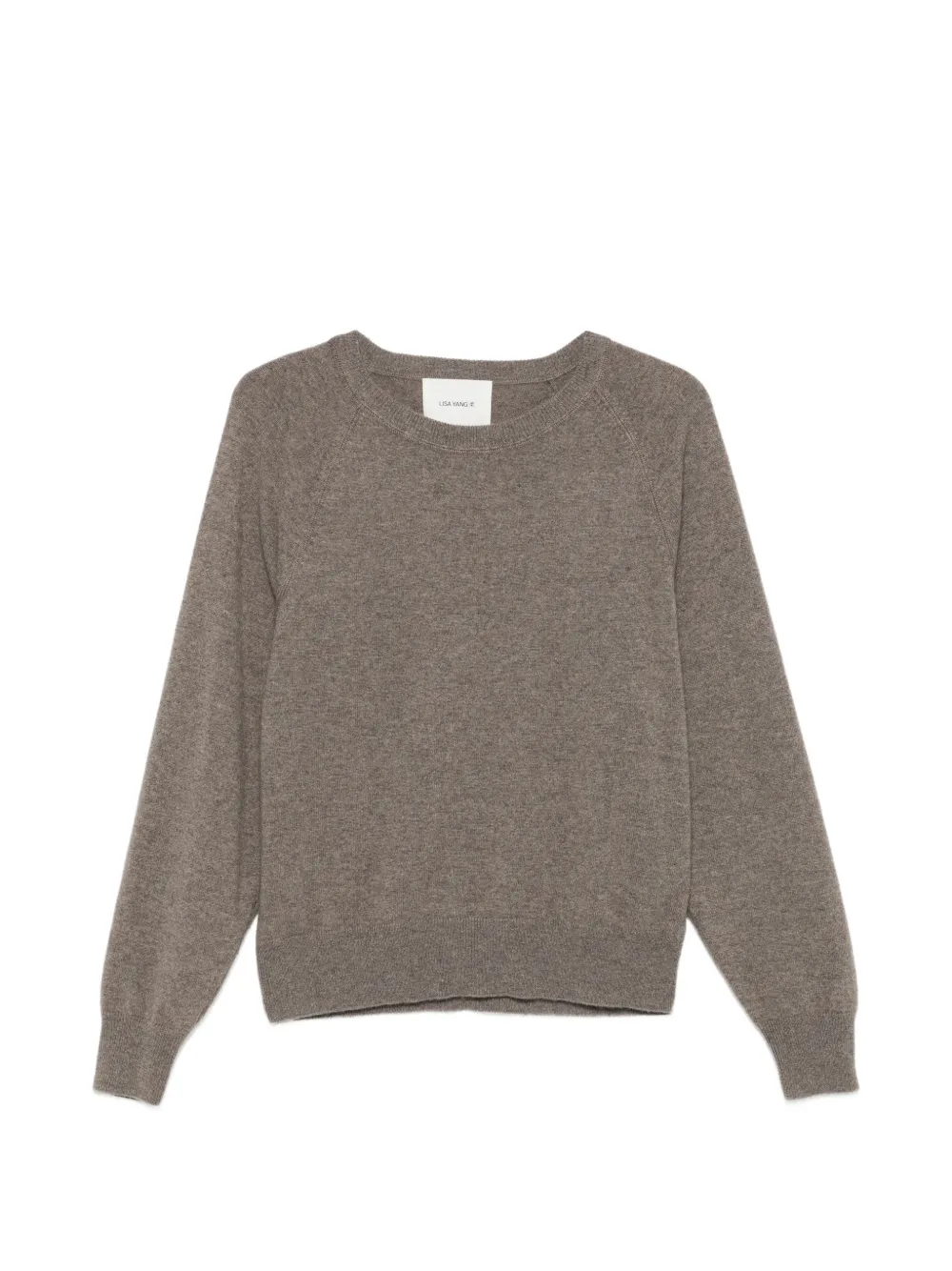 Lisa Yang Cambrie cut-out raglan-sleeve sweater Bruin