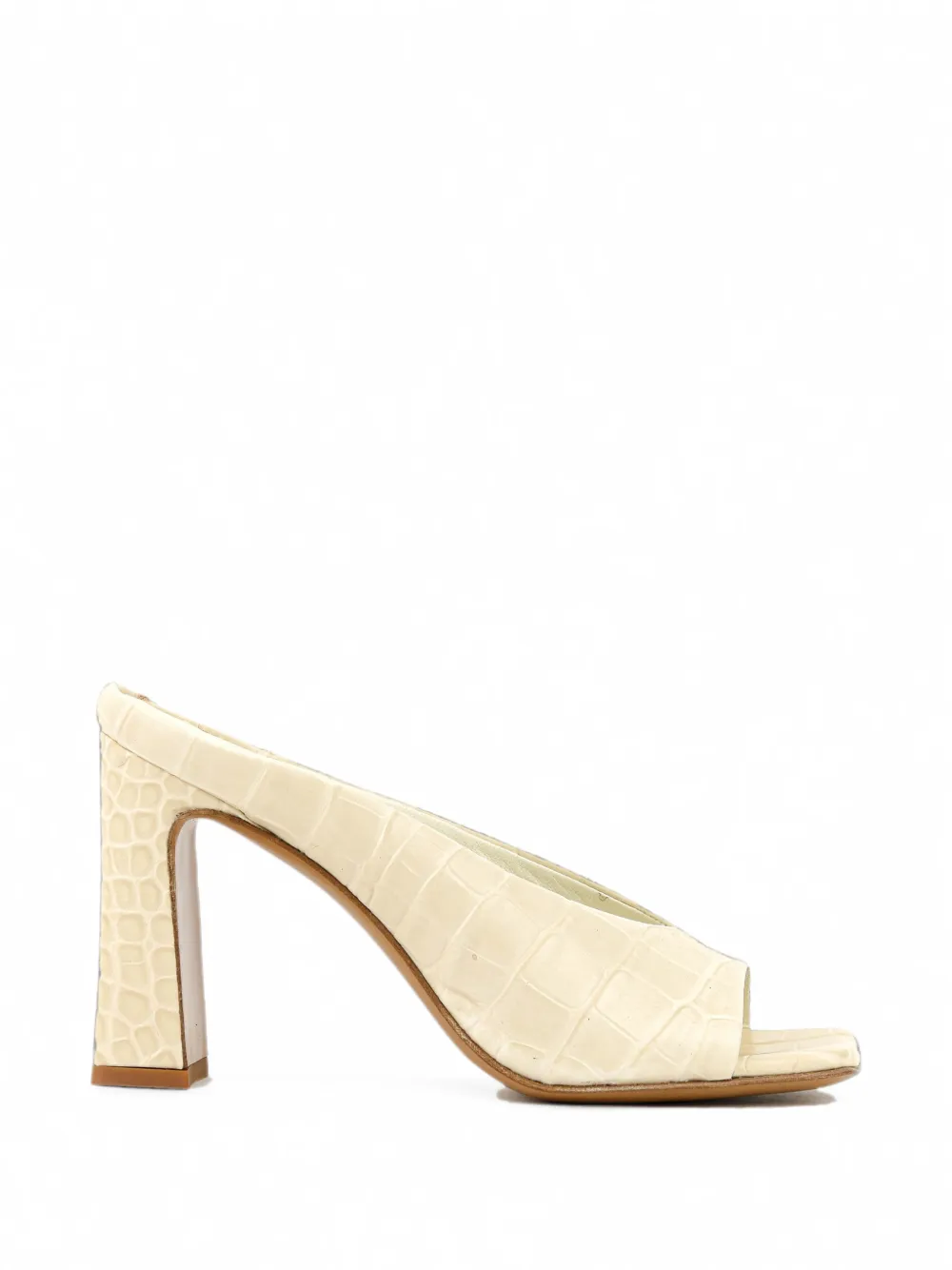 Paul Warmer crocodile-embossed leather mules