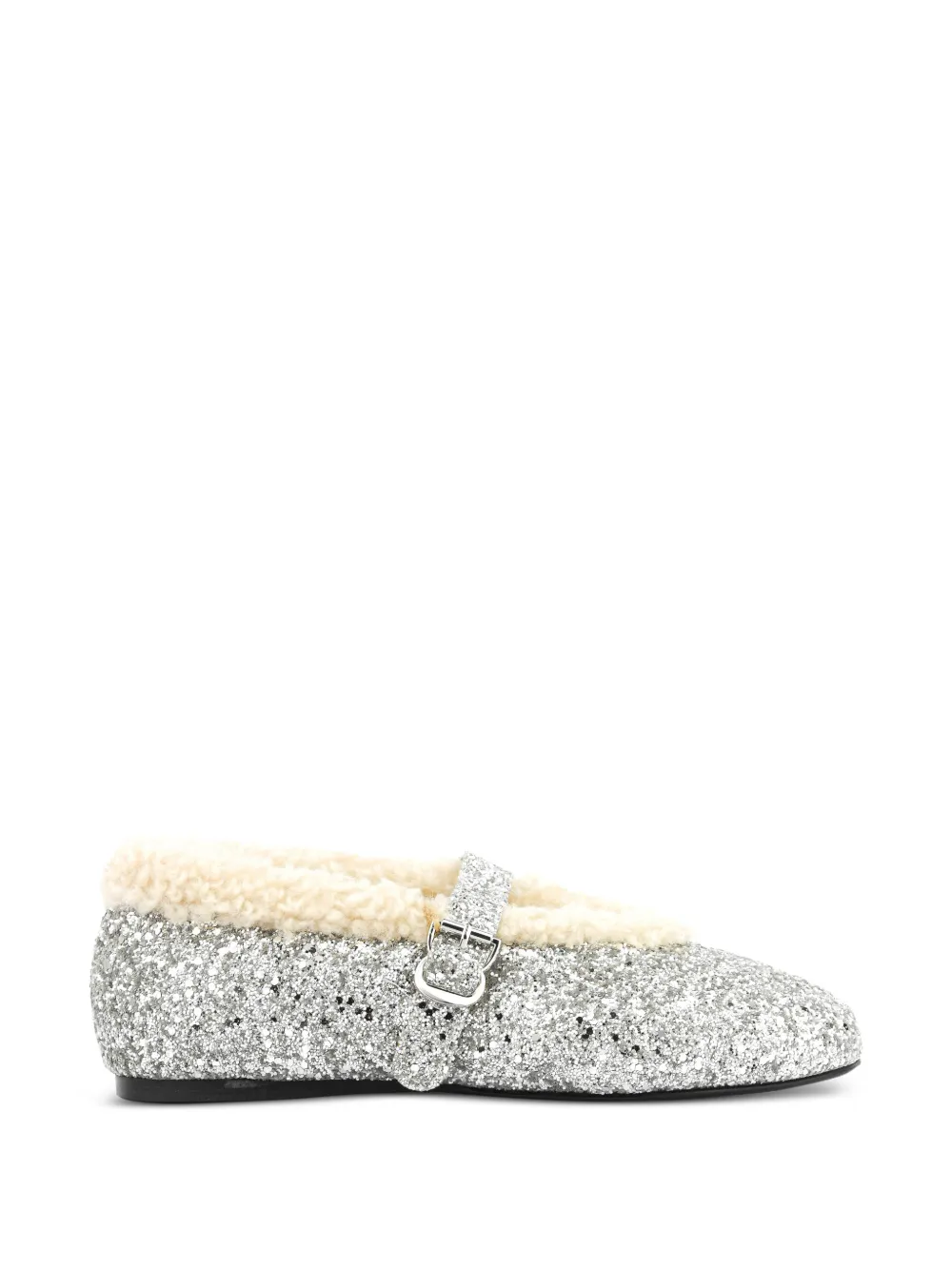 TORAL SHOES Ballerine con fibbia effetto glitter - Argento