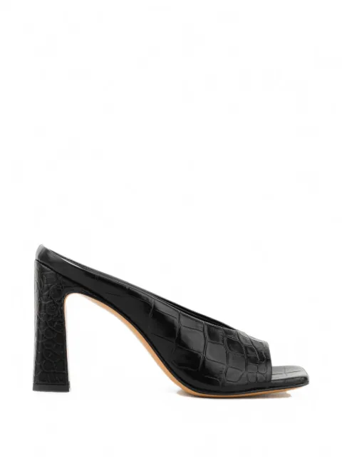 Paul Warmer mules Livia de piel con efecto de cocodrilo