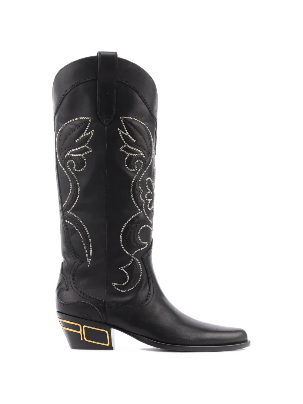 ETRO Texan boots black signature heel