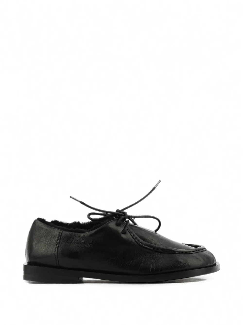 Elena Iachi Althea lace-up shearling-lined loafers