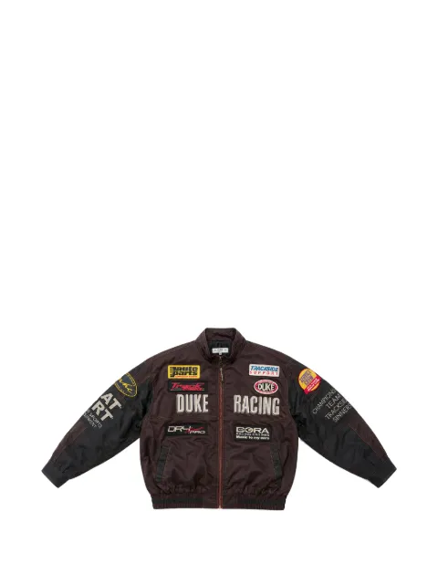 DUKE & DEXTER DR4 Trackside patch-detail bomber jacket