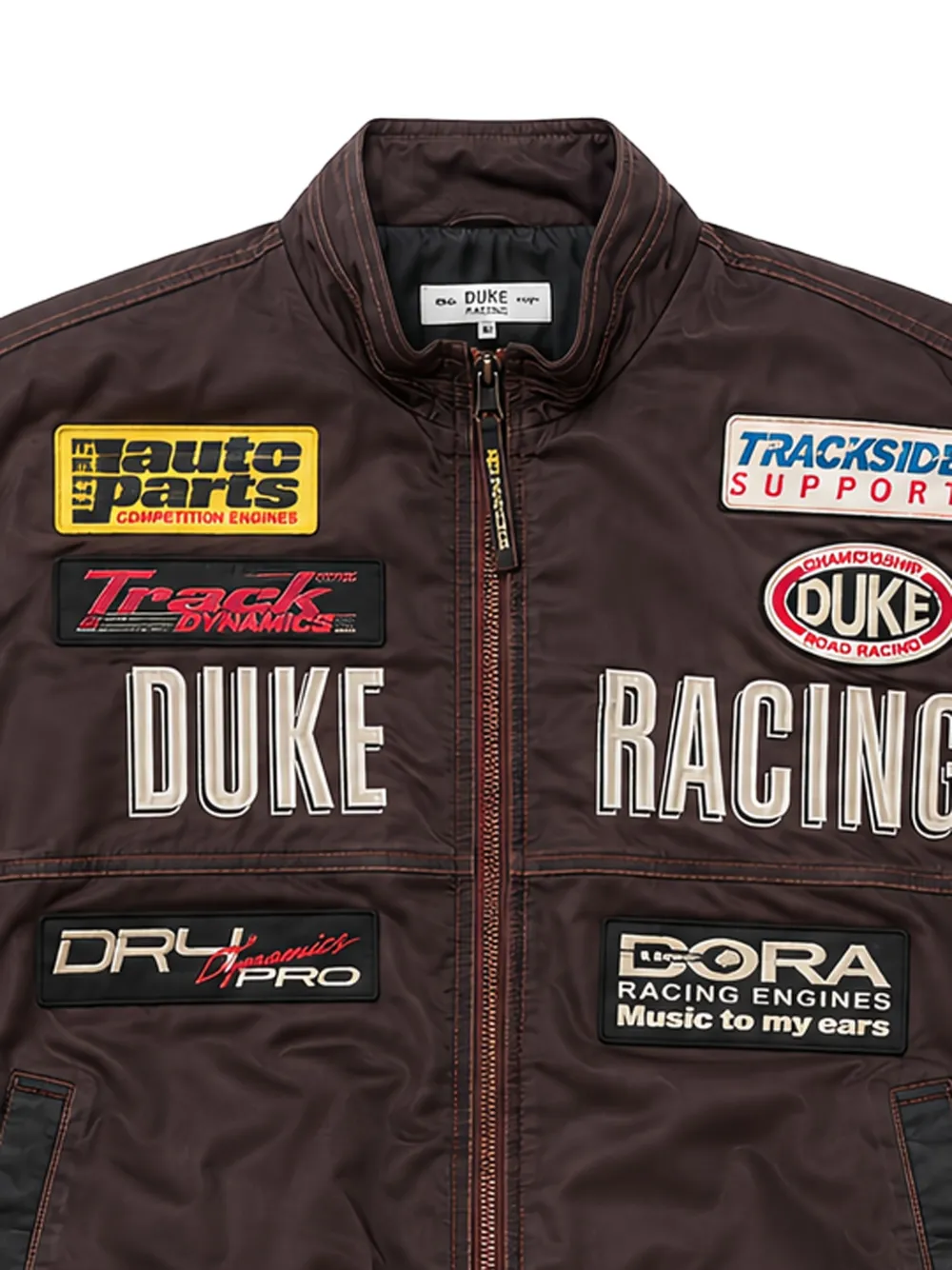 DUKE & DEXTER DR4 Trackside bomberjack met patch-detail Bruin