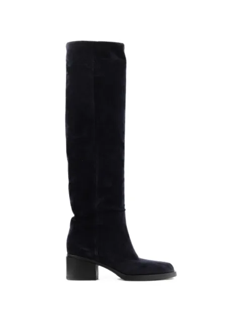 Elena Iachi square-toe suede knee-high boots