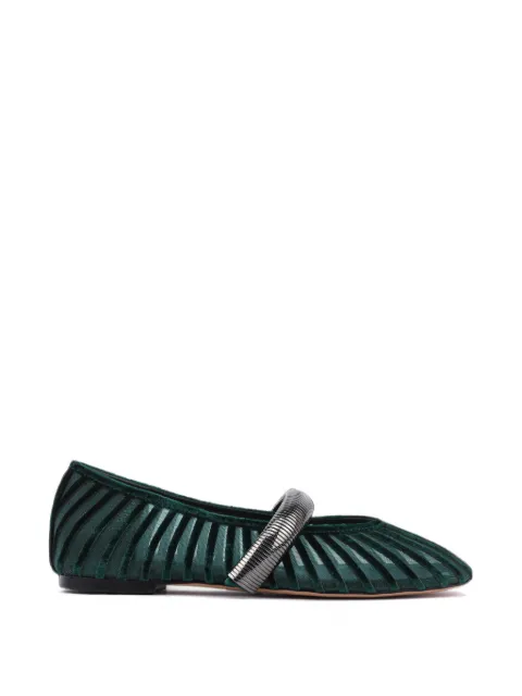 Lola Cruz flats Alexa con paneles de terciopelo