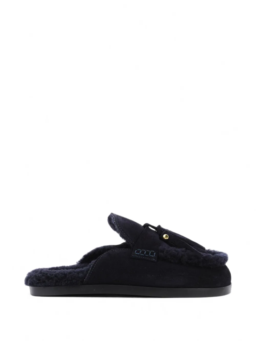 Posa tassel shearling-trim mules