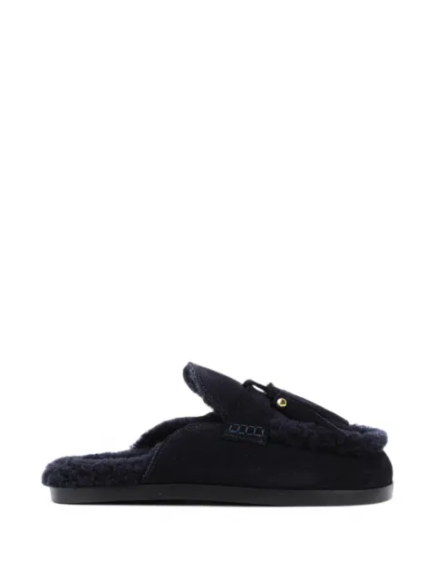 Posa tassel shearling-trim mules