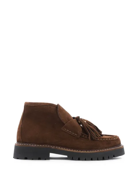 Posa Aosta tassel-detail suede ankle boots