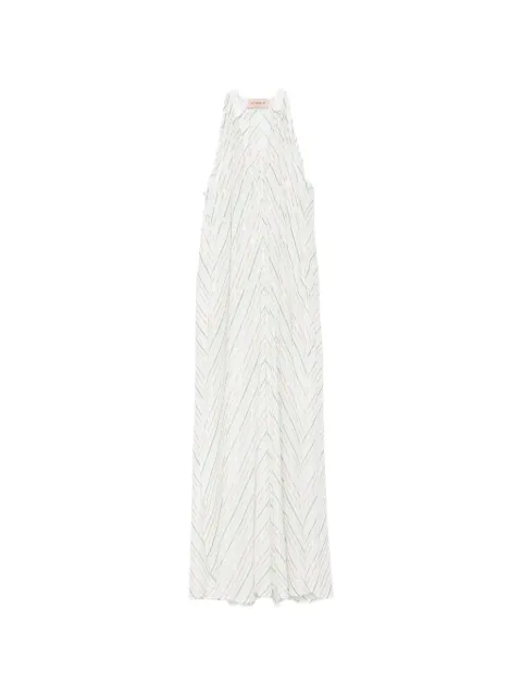 LE TWINS sequin-embellished striped dress