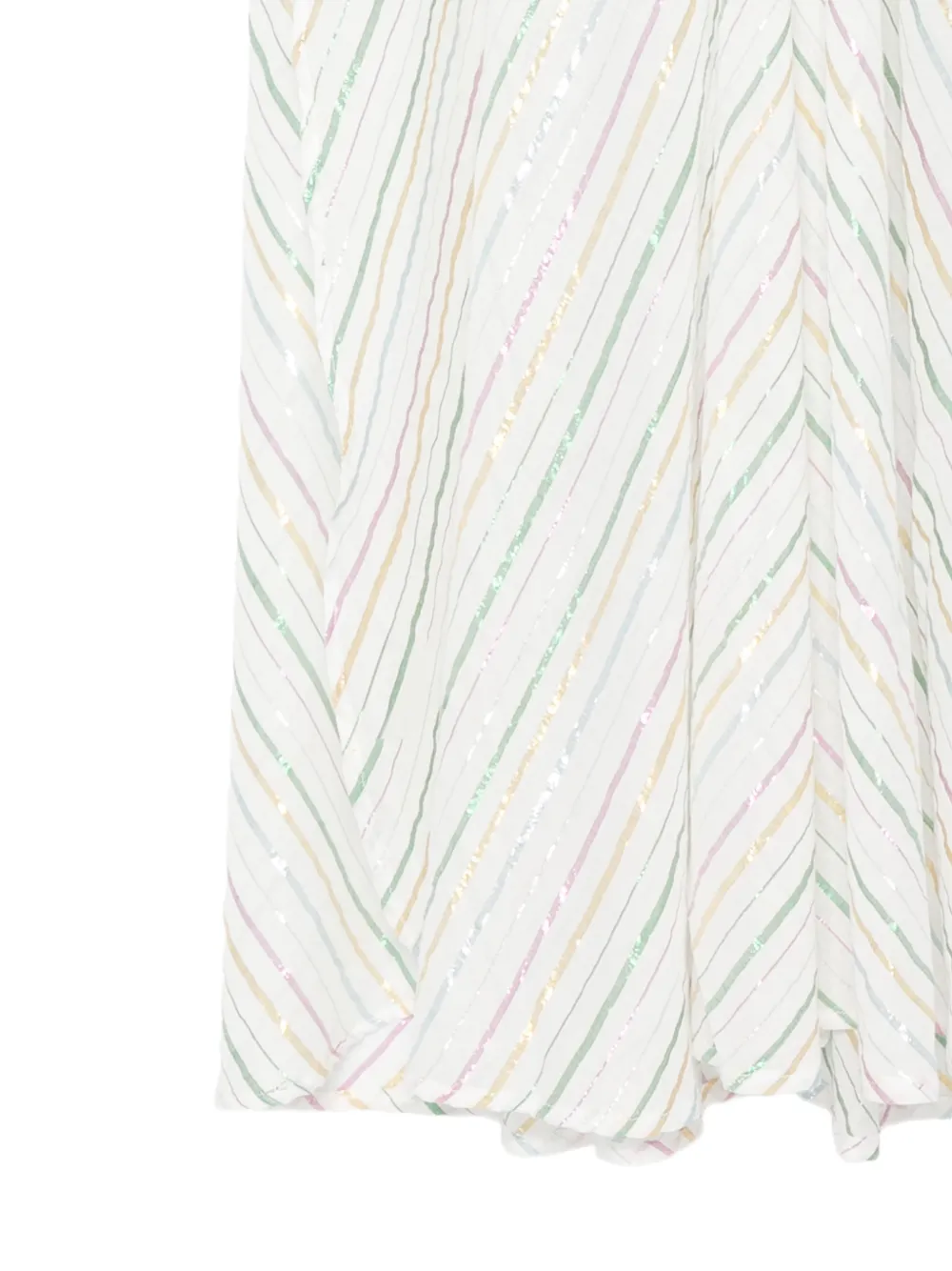 LE TWINS sequin-embellished striped dress Wit
