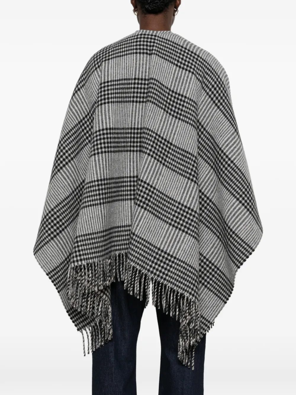 Woolrich Geruite cape Grijs