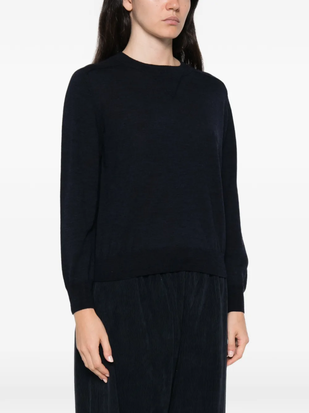 Soeur Pio trui met ronde hals Blauw