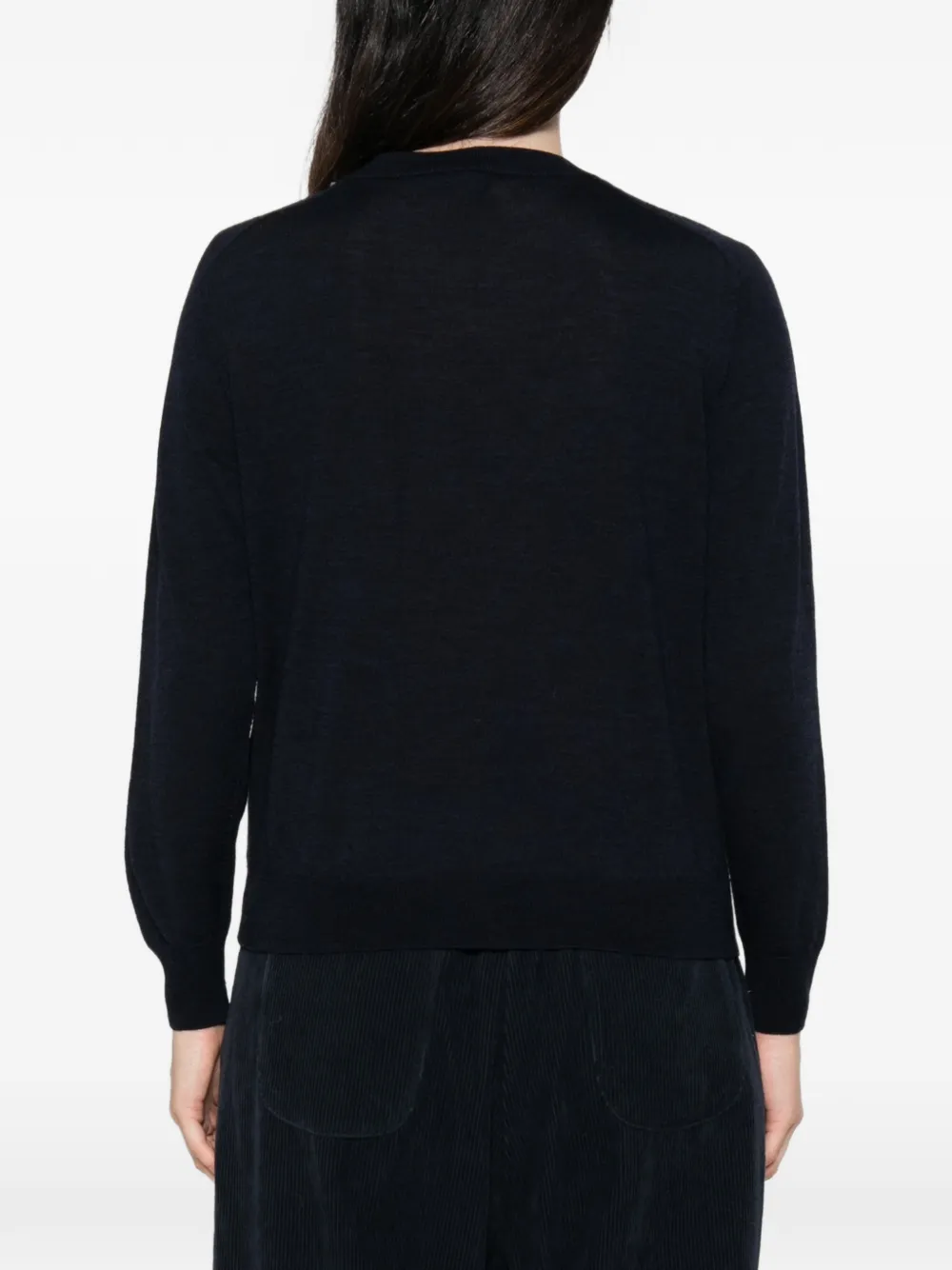 Soeur Pio trui met ronde hals Blauw