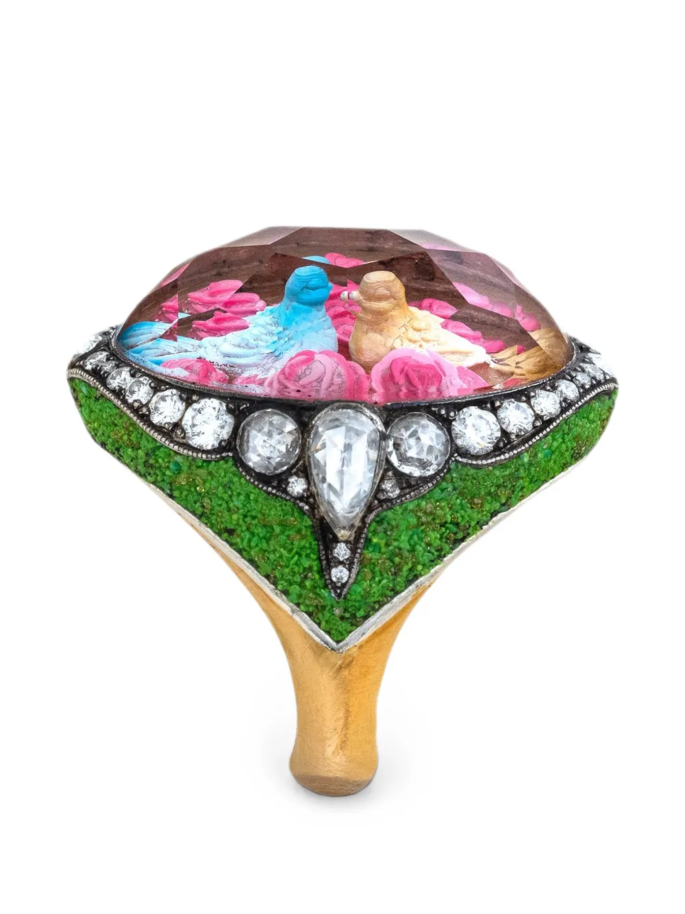 Sevan Bıçakçı Lovebirds diamond mosaic ring