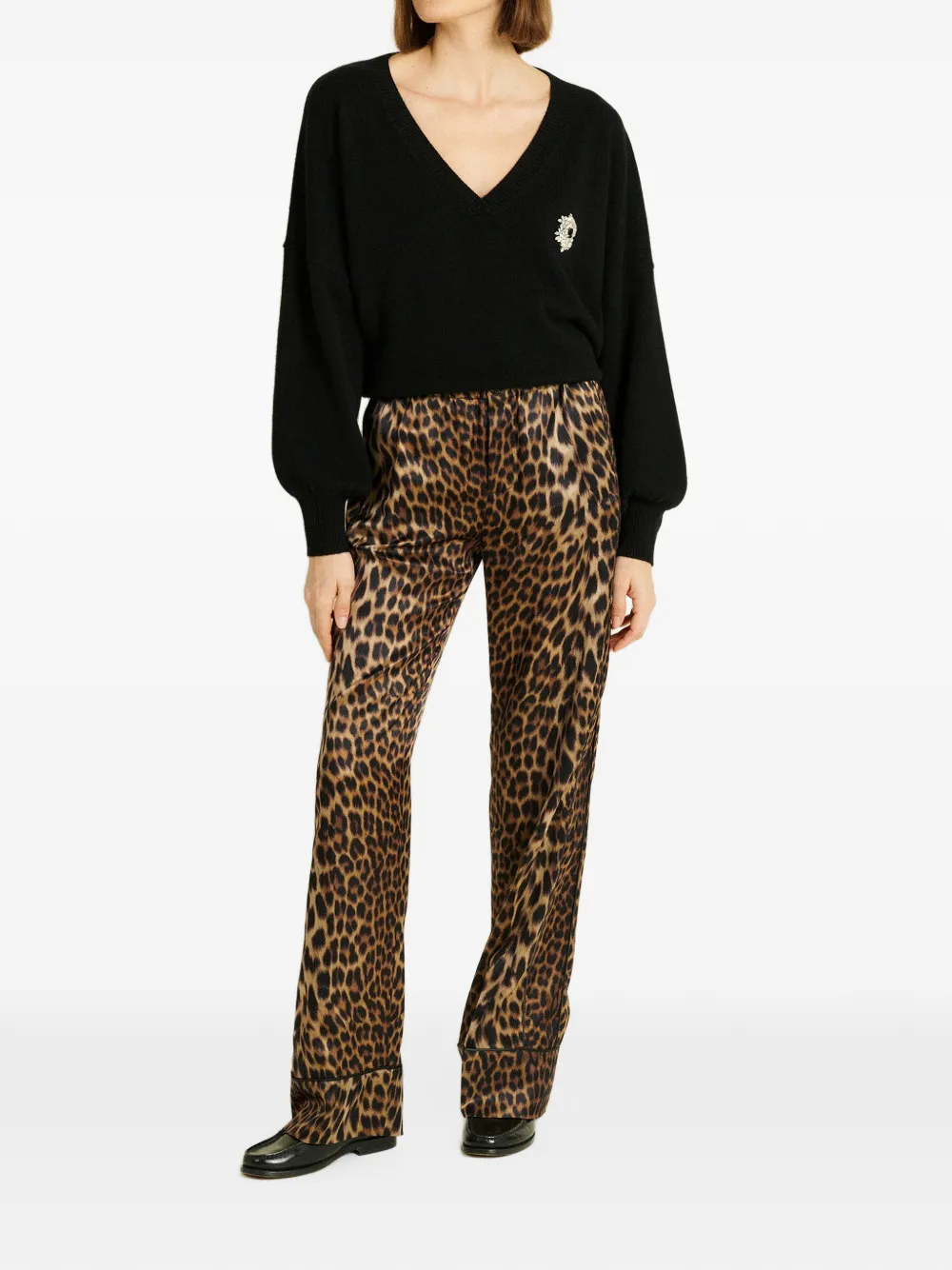 DMN Paris Joseph broek met luipaardprint Geel