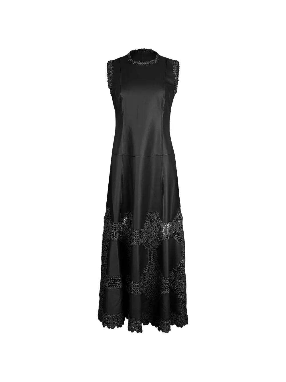 Ulla Johnson Ilana leather midi dress - Nero