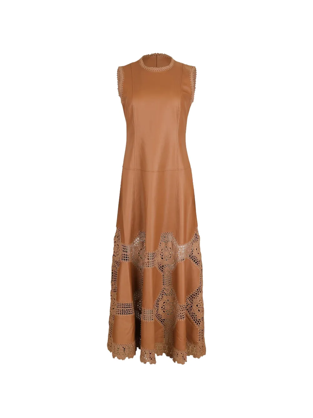 Ulla Johnson Ilana leather midi dress - Marrone
