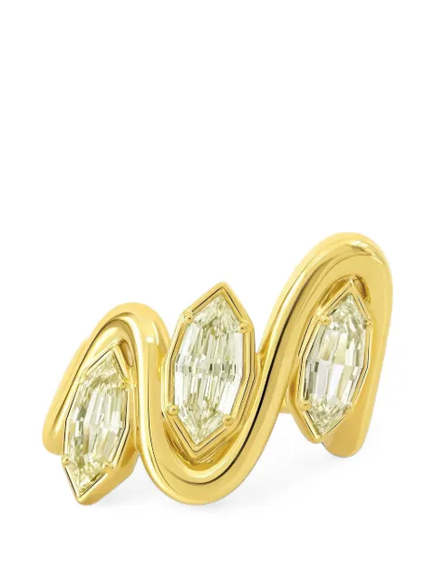 Sutra trebølget diamantring