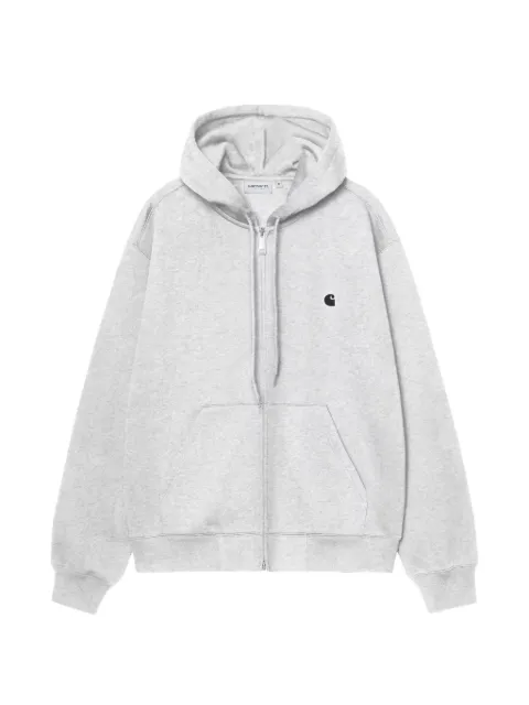 Carhartt WIP hoodie Mack con logo bordado y cierre