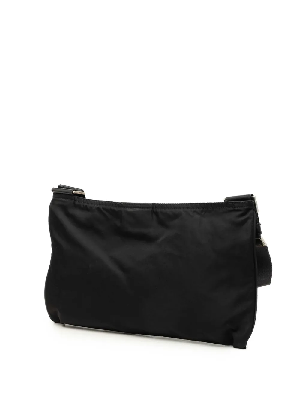 【付属あり/近現行】極美品 プラダ ガーメントバッグ ショルダー付 三角ロゴ 黒 Prada Pre-Owned 2013-2026 テスート ジップトップ ショルダーバッグ