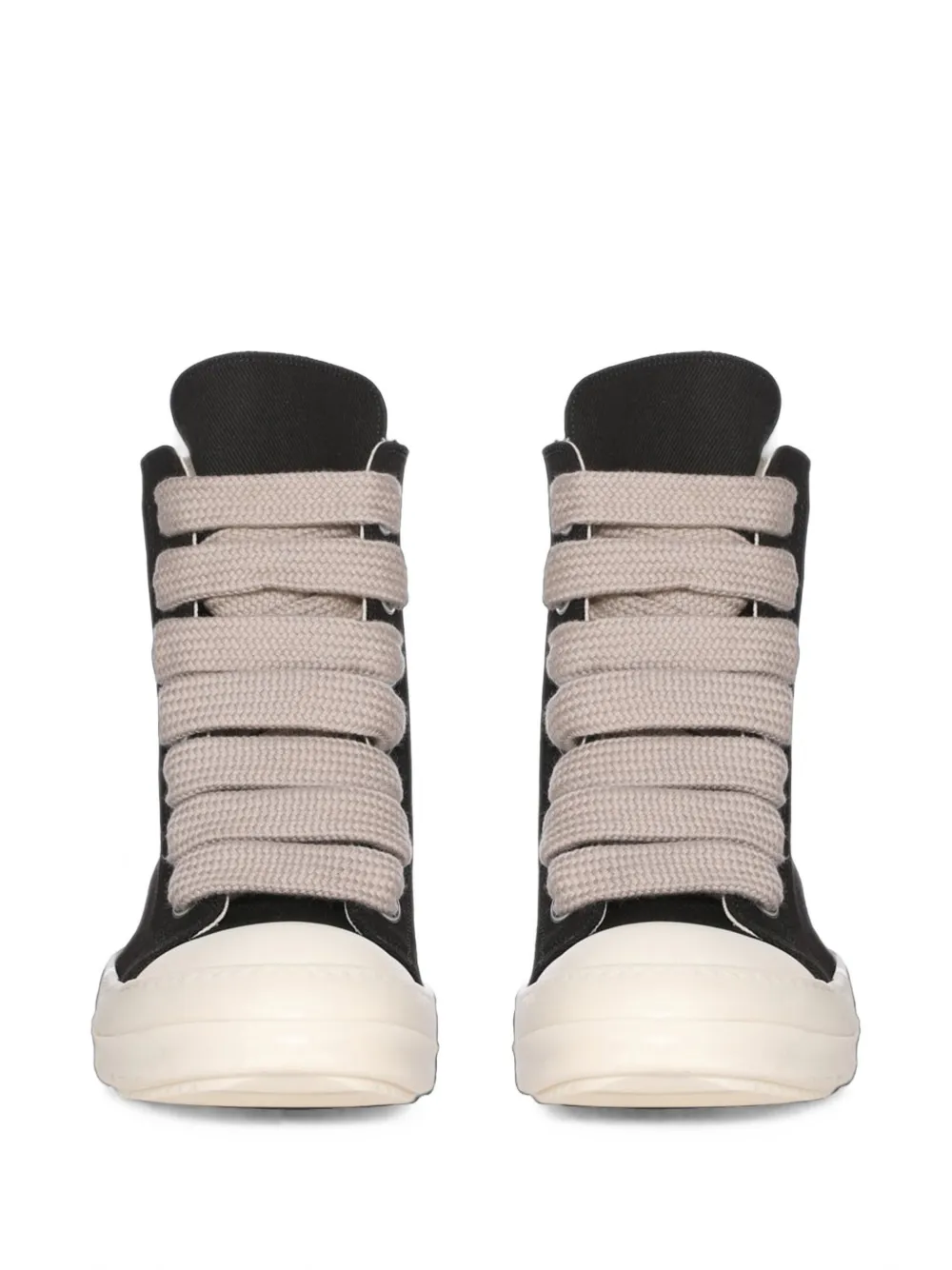 Rick Owens DRKSHDW Jumbolace cotton high-top sneakers Zwart