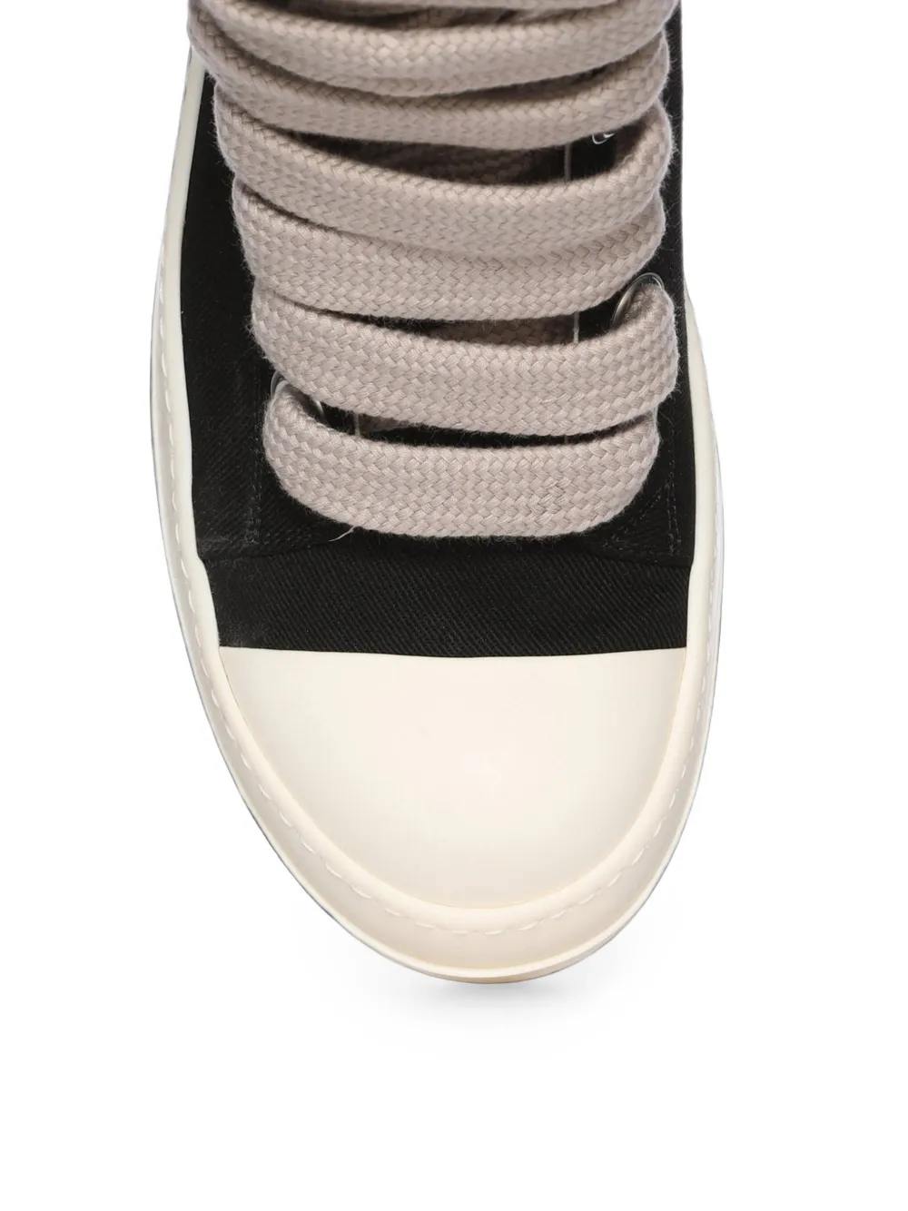 Rick Owens DRKSHDW Jumbolace cotton high-top sneakers Zwart