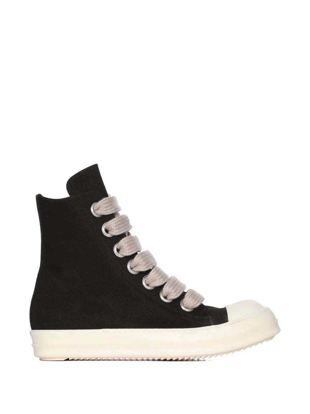 Rick Owens DRKSHDW baskets montantes Jumbolace en coton - Noir Rick Owens DRKSHDW baskets montantes Jumbolace en coton - Noir