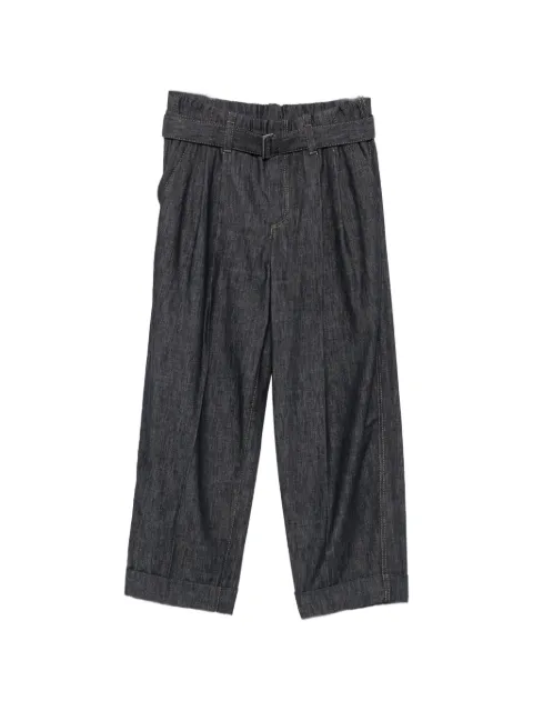 Brunello Cucinelli belted pleated jeans