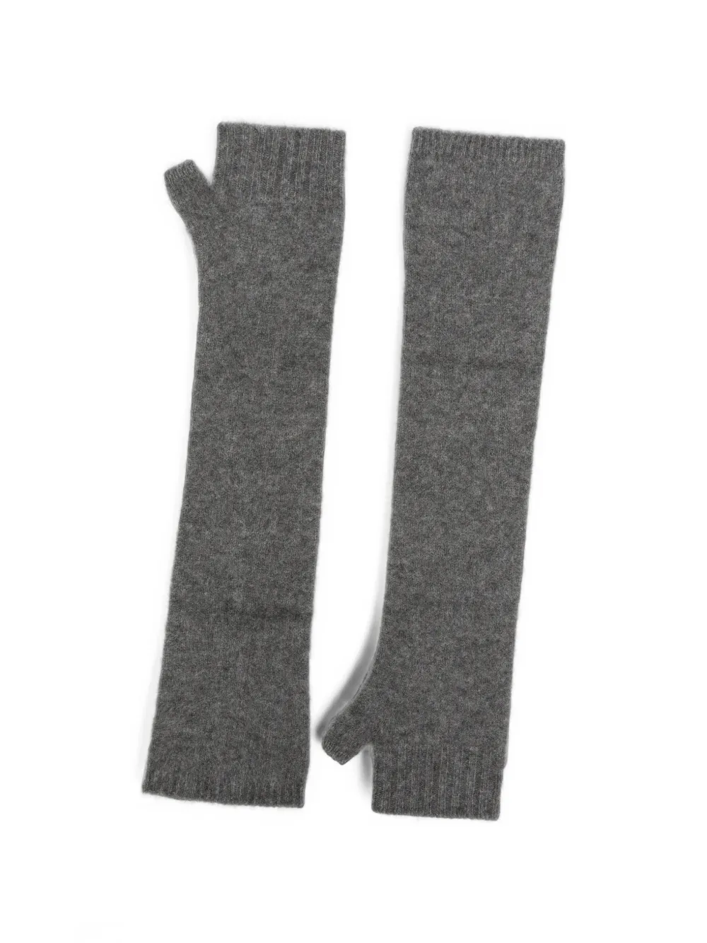 P.a.r.o.s.h Ribbed-knit Fingerless Gloves In Gray