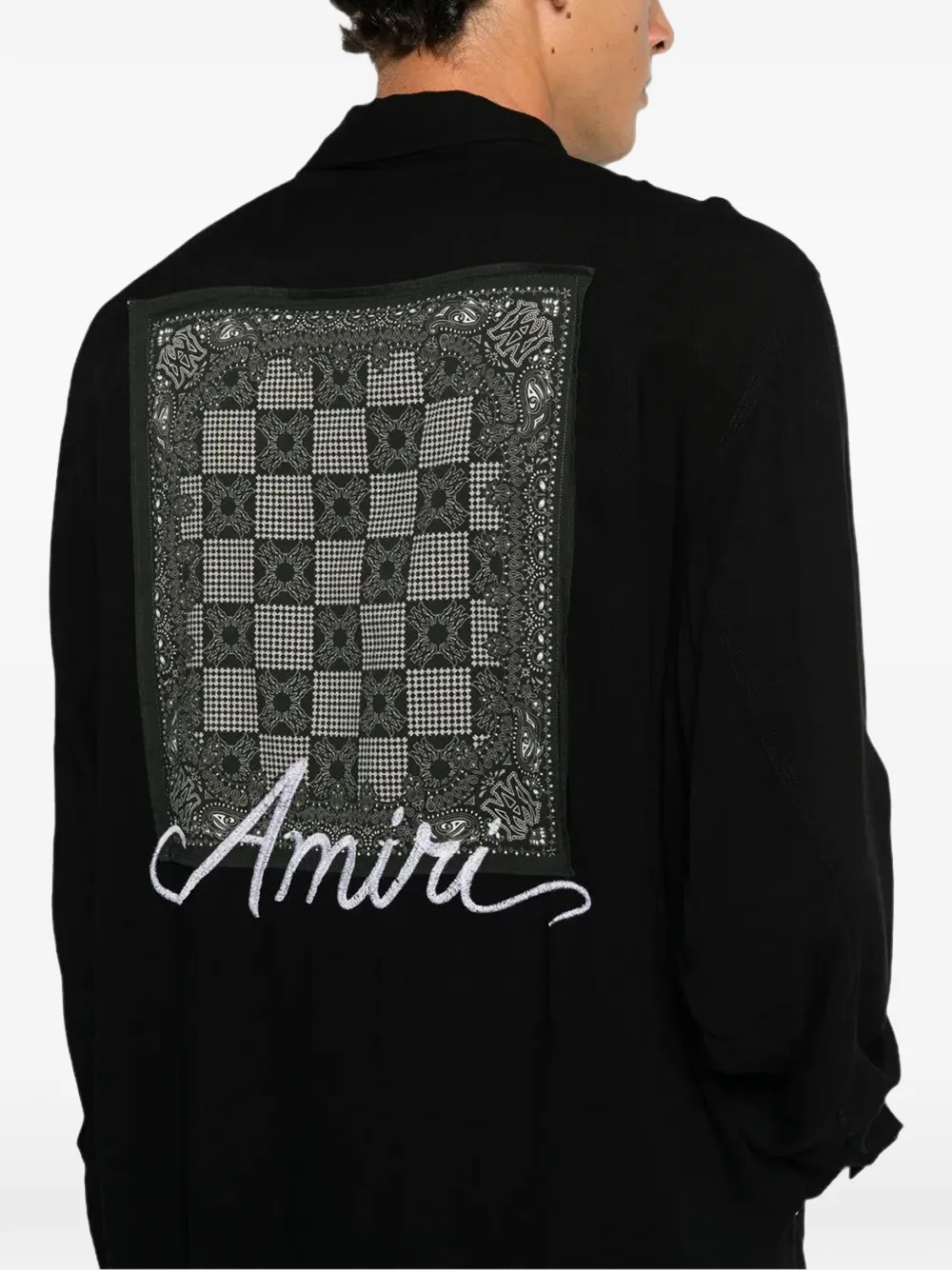 AMIRI MA Check overhemd met knopen Zwart