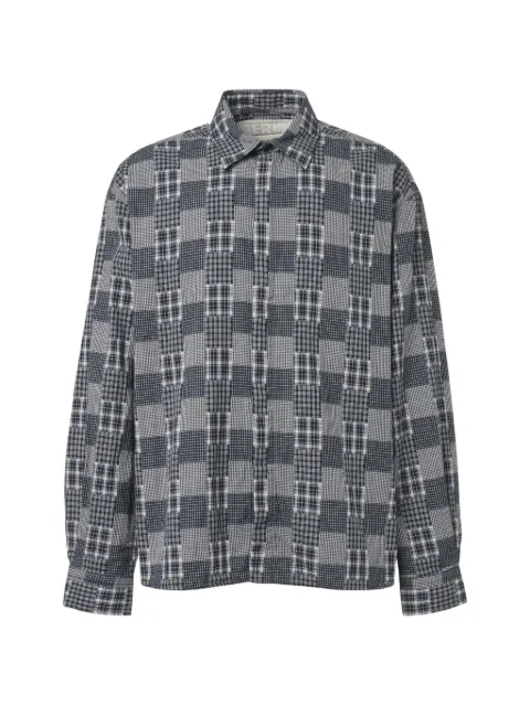 ERL plaid patchwork shirt